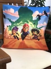 Sutra Dijital Baskılı Kadife Kırlent Kılıfı