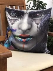 Sutra Dijital Baskılı Kadife Kırlent Kılıfı