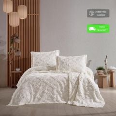 Sutra Punç İşi Çift Kişilik Yatak Örtüsü Seti