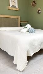 Sutra 4 Kat Müslin %100 Pamuk Çift Kişilik Yatak Örtüsü