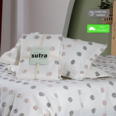 Sutra Bahar Serisi Çift Kişilik Pamuk Yatak Örtüsü Seti
