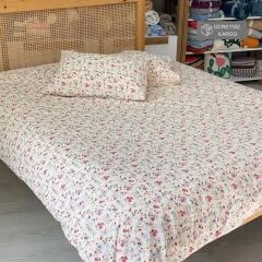 Sutra %100 Pamuk 160x200+30 cm Nermince Serisi Akfil Kumaş Nevresim Takımı