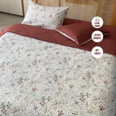 Sutra %100 Pamuk Çift Taraflı Lastikli Çarşaflı  Tek & Çift Kişilik Nevresim Takımı
