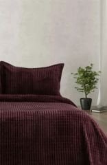 Merinos Modern Line Tek Kişilik Battaniye Seti mürdüm