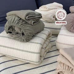 Sutra %100 Pamuk 8 Kat Müslin Yorganlı Lastikli Çarşaflı Tek & Çift Kişilik Uyku Seti