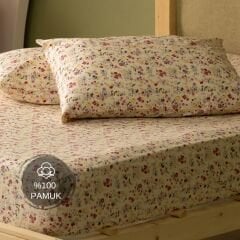 Sutra Nermince Serisi %100 Pamuk Akfil Lastikli Çarşaf Seti