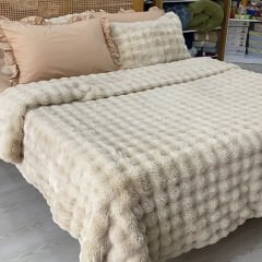 Sutra Çift Kişilik Lastikli Çarşaflı Bubble Uyku Seti