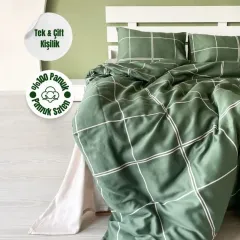 Sutra %100 Pamuk Saten Geometrik Desenli Pamuk Saten Nevresim Takımı