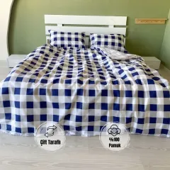 Sutra %100 Pamuk Ranforce Çift Taraflı Çift Kişilik Nevresim Takımı