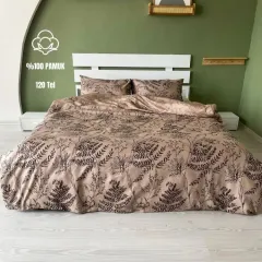 Sutra %100 Pamuk Saten Lastikli Çarşaflı Çift Kişilik Premium Nevresim Takımı