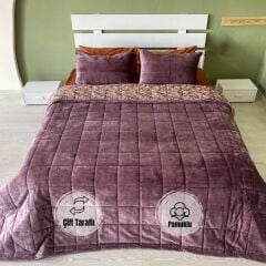 Sutra Çift Taraflı Pamuklu Yorganlı 6 Parça Çift Kişilik Uyku Seti