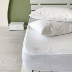 Sutra Sıvı Geçirmez Microfiber Yatak Yastık Alez Seti