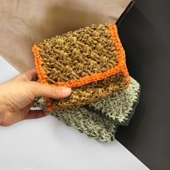 Hasır İp El Örgüsü Cüzdan Kartlık