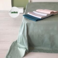 Sutra Pamuk Saten %100 Pamuk Lastiksiz Çift Kişilik Çarşaf