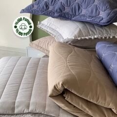 Clasy Tek Kişilik %100 Pamuk Kapitoneli Yatak Örtüsü Seti