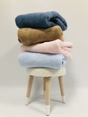 Bibaby %100 Wellsfot Yumuşak Bebek Battaniyesi Mavi - Sütlükahve - Pembe - İndigo