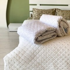 %100 Pamuk Çift Kişilik Yatak Örtüsü Takımı