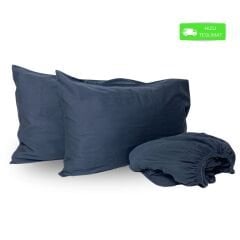 Sutra %100 Bambu Pamuk Saten 180x200+30 cm Çarşaf Seti Çift Kişilik Yumuşak Yapılı Lastikli