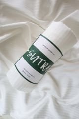 Sutra Tek Kişilik Pamuk Saten Çarşaf Seti 100x200+30 cm İnce Çizgili Lastikli