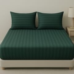 Sutra %100 Pamuk Saten Deluxe Seri Çift Kişilik Lastikli Çarşaf Seti