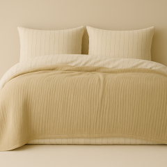 Sutra %100 Pamuk Dört Kat Müslin Kumaş Tek & Çift Kişilik Pike - Yatak Örtüsü